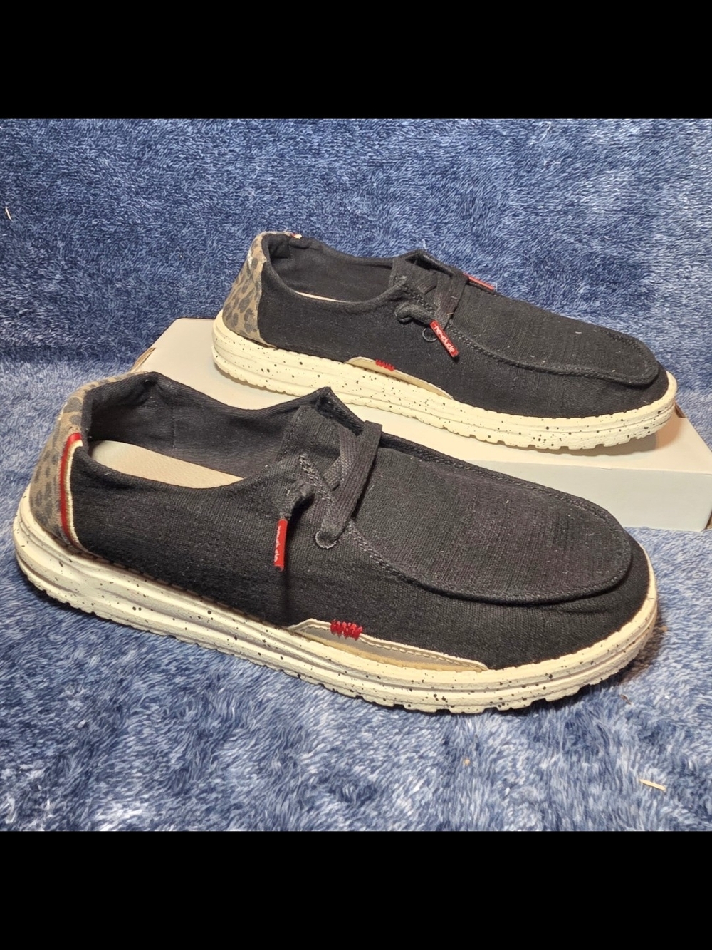 HEYDUDE Wendy Jungle Black Slip-on Loafers